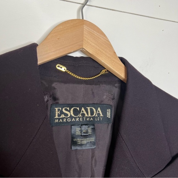 escada margaretha ley vintage deep dark purple blazer - Picture 9 of 11